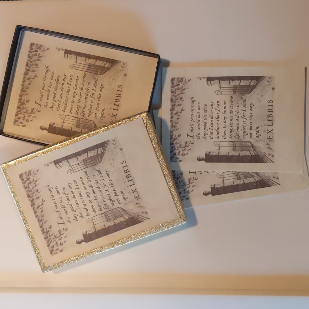 Box of 34 bookplates